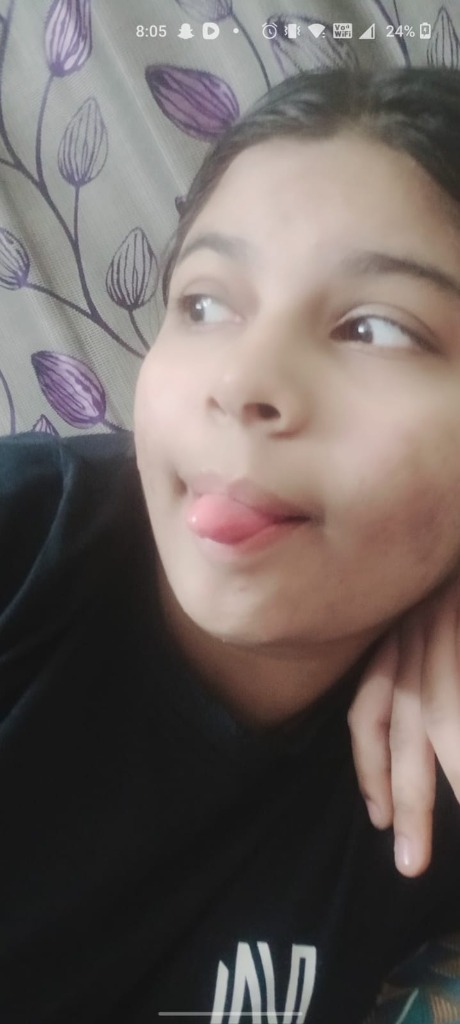 Sticking tongue out